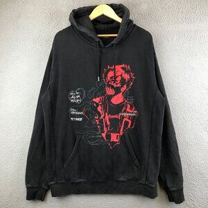 Authentic Corpse Husband Miss You I Am Corpse Pullover Acid Wash Black Hoodie L